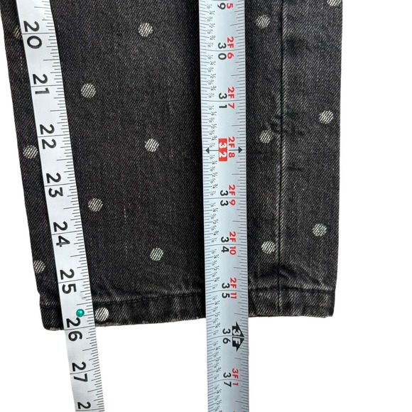 CURRENT ELLIOTT THE VINTAGE CROP SLIM JEANS POLKA DOT WOMEN SIZE 26 - Picture 10 of 12